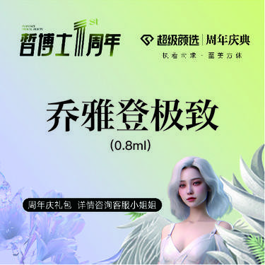 【玻尿酸】乔雅登极致0.8mL 玻尿酸 原装进口 正品可验 足量注射整形项目图片
