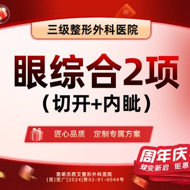 【眼部多项】【眼综合2项】切开+内眦
