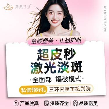 【淡斑套餐】超皮秒激光淡斑（全面部 爆破模式）