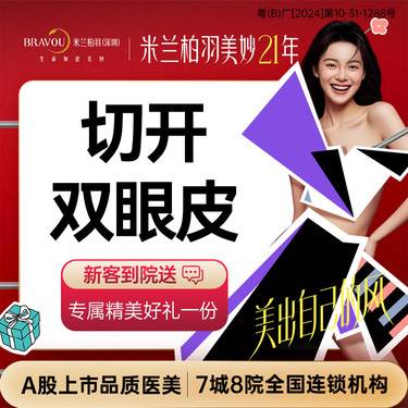 【全切双眼皮】【眼部四项】切开双眼皮 +去皮去脂+翘睫整形项目图片