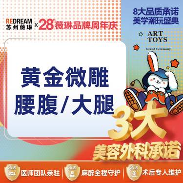 【射频溶脂瘦脸】【三大承诺】黄金微雕 腰腹/大腿 二选一