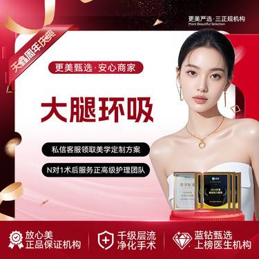 【大小腿吸脂】手术吸脂   大腿  抽脂瘦大腿 预制隧道微创环吸