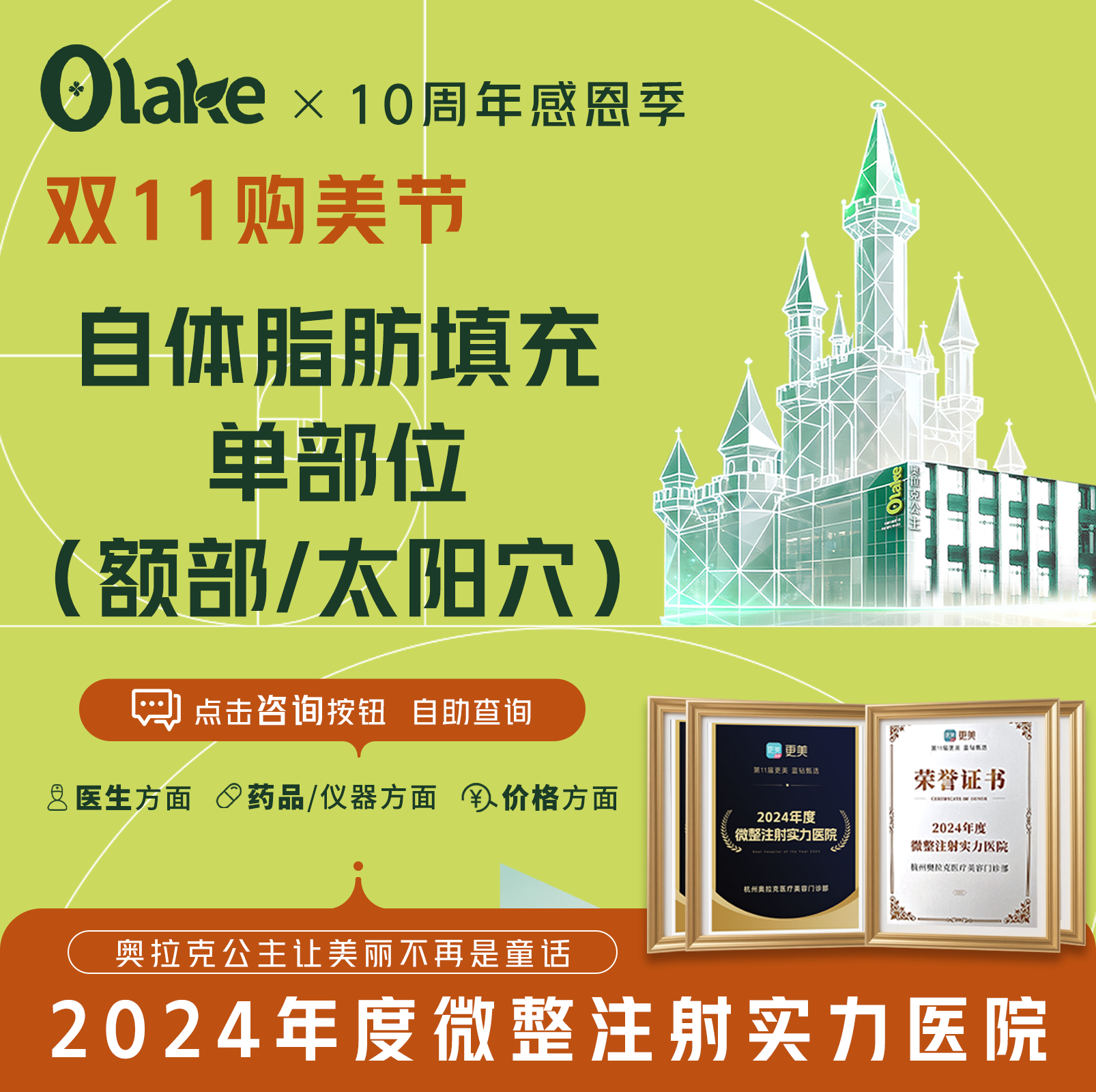 【自体脂肪面部填充】【杭州】【自体脂肪填充额部/太阳穴】可报销车费 免局麻费 太阳穴/面部脂肪填充