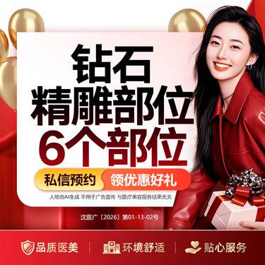 【射频溶脂瘦腰部】钻石精雕部位 6个部位（不包含吸脂）