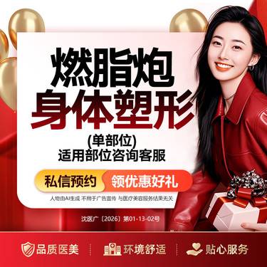 【射频溶脂瘦手臂】燃脂炮身体塑形 （单部位） 适用部位咨询客服