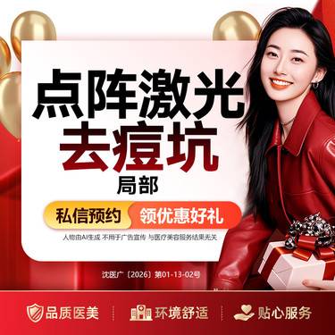 【点阵激光】二氧化碳激光改善痘坑 局部 痘坑痘印整形项目图片