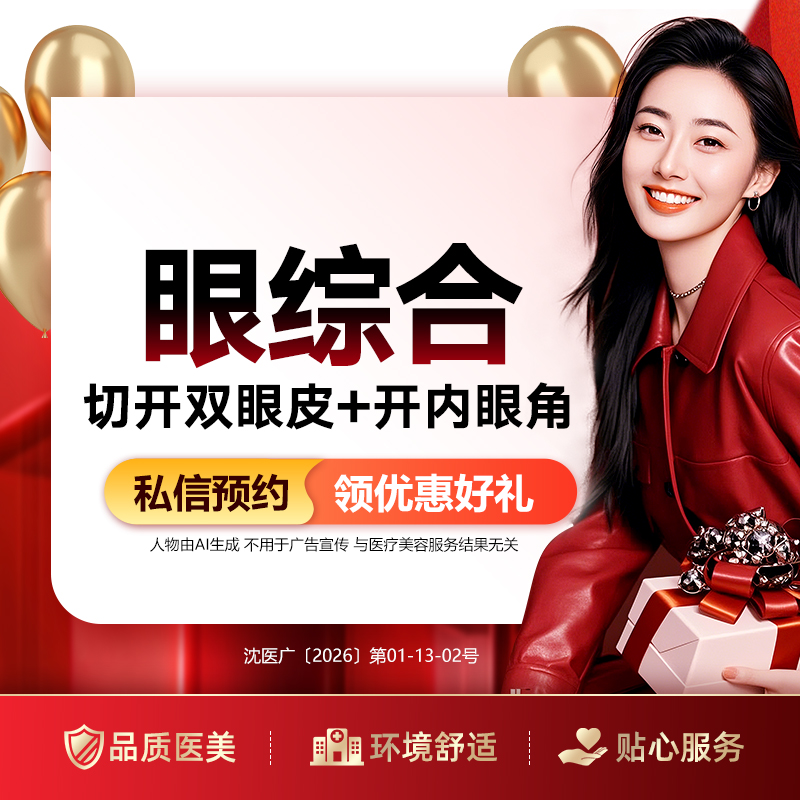 【眼部多项】眼综合 切开双眼皮 +开内眼角