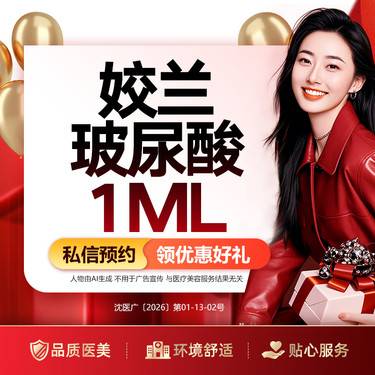 【玻尿酸鼻唇沟】姣兰玻尿酸1ml  （限购1）