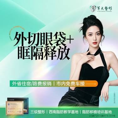 【外切去眼袋】成都军大外切眼袋+眶隔释放/无隐形消费