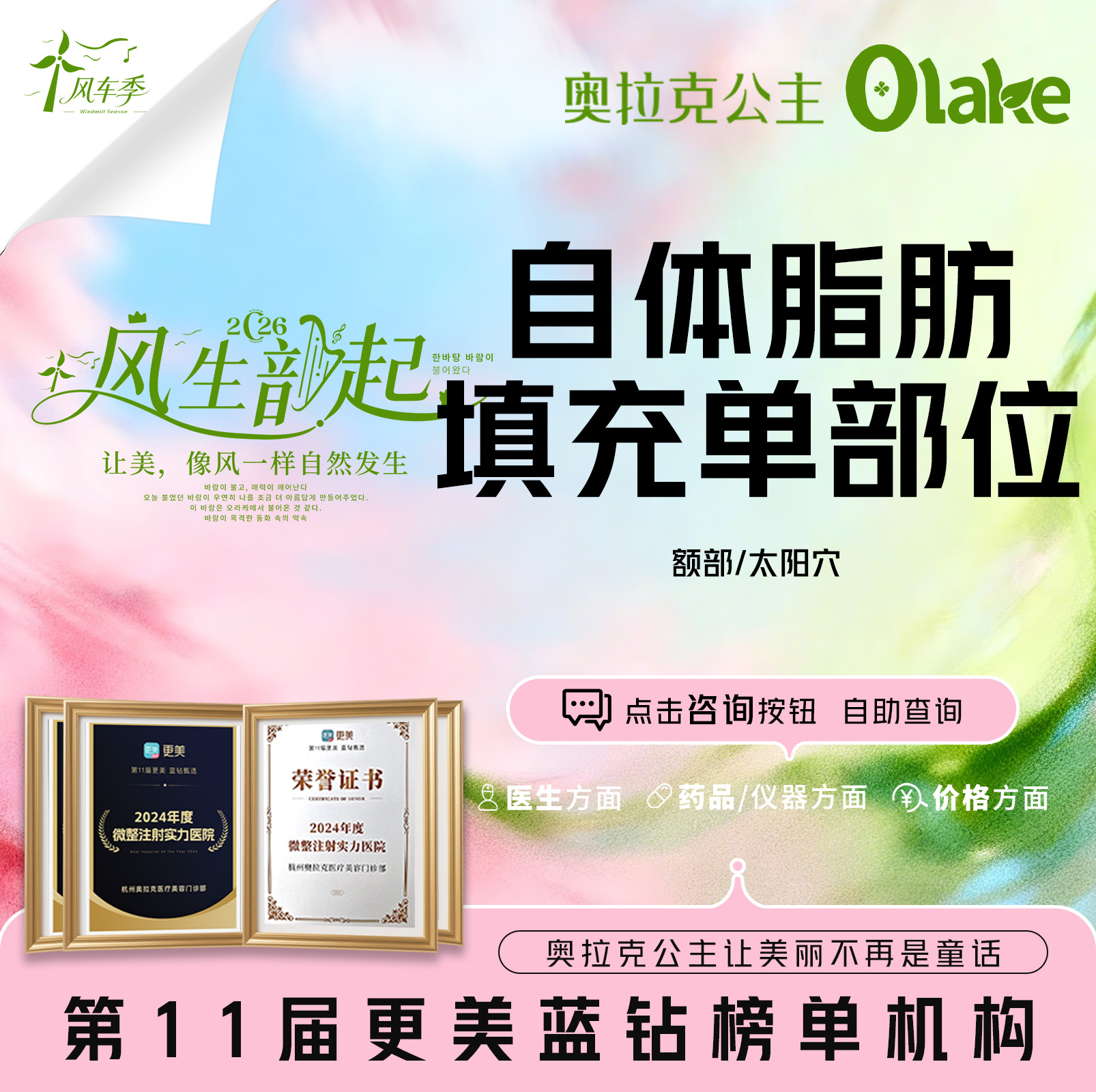 【自体脂肪面部填充】【杭州】【自体脂肪填充额部/太阳穴】可报销车费 免局麻费 太阳穴/面部脂肪填充