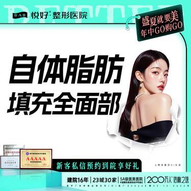 【自体脂肪全面部填充】【全面部自体脂肪】新客专享 填充 包干价 太阳穴 苹果肌下巴 含麻醉体检费