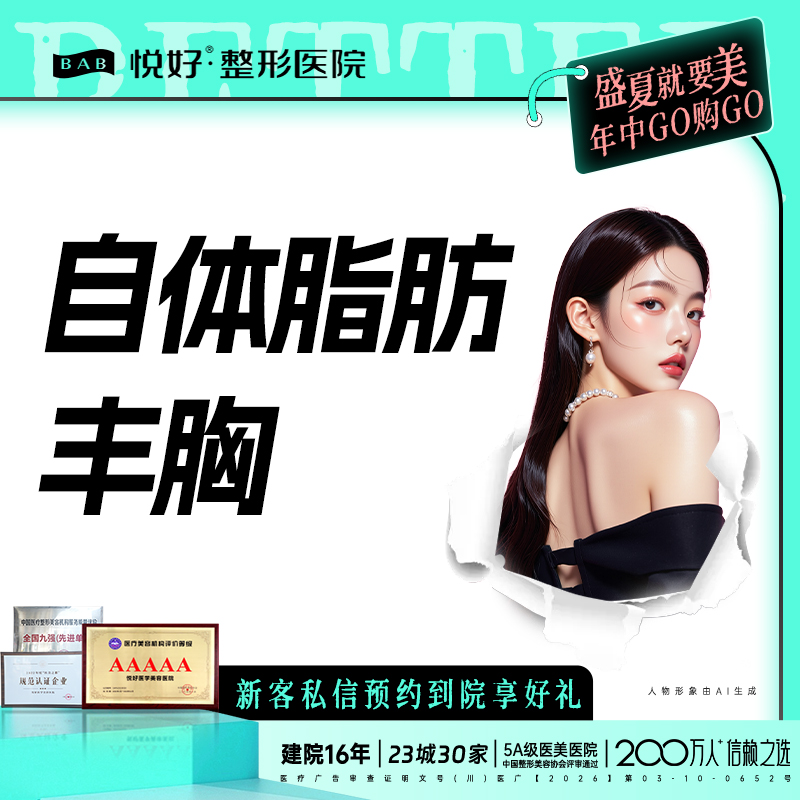 自体脂肪隆胸【成都@四川悦好医学美容医院】