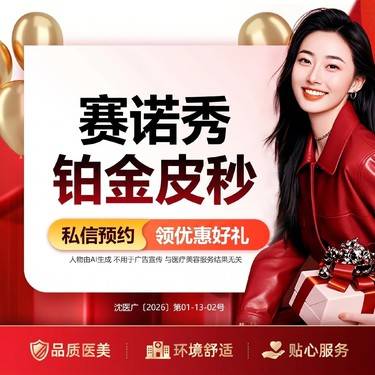 【皮秒激光】赛诺秀铂金皮秒变焦爆破色斑+全脸平光美白送玻玻水光+舒适冷风机+水晶面膜