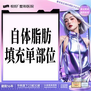 【自体脂肪丰面颊】【自体脂肪填充单部位】 新客专享 脂肪填充 单部位 