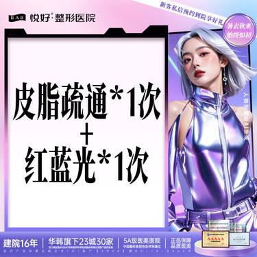 【皮肤综合管理套餐】【皮脂疏通+红蓝光】皮肤管理 疏通毛孔 私信享好礼 新客专享